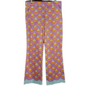 Trina Turk Declare2 Colorful Pant Size 2 Crop 1970's Style Hippie Boho RV $218